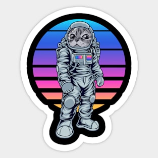 Astronaut Cat - Funny Astronomy Lover Galaxy Exploration Sticker